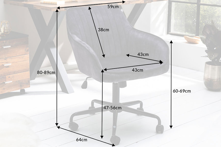 Fauteuil de bureau moderne gris foncé